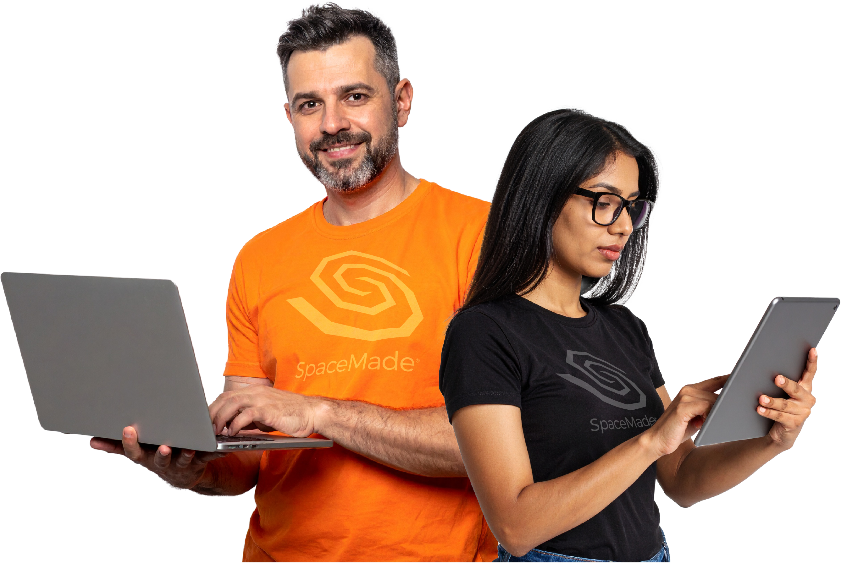 SpaceMade Cloud Woman and Man Coders